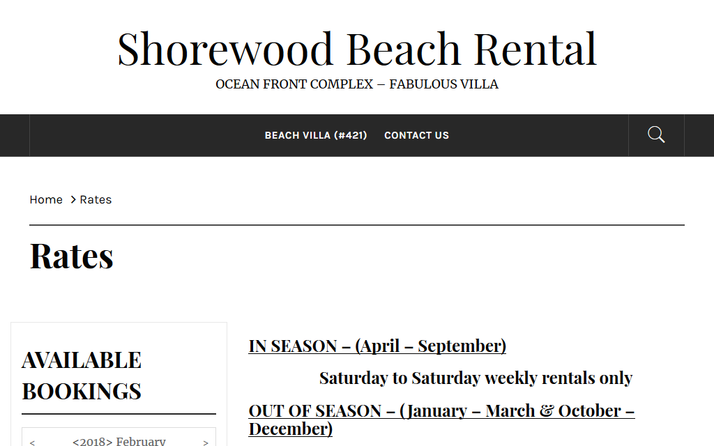 Portfolio Shorewood Beach Rental